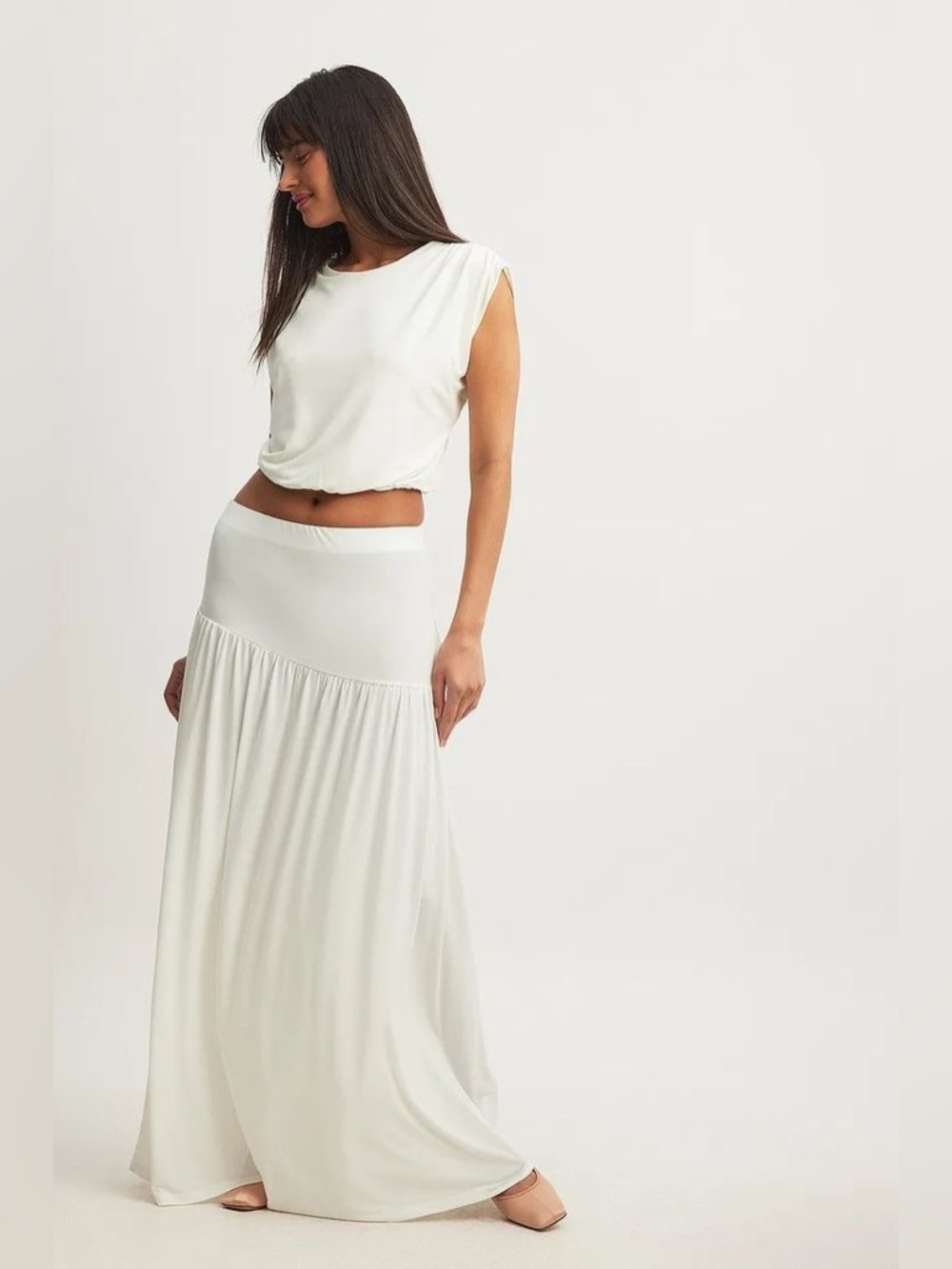NA-KD IVORY DROP WAIST MAXI SKIRT PEPPERMAYO DISSH ALL THE WAYS  ANTHROPOLOGIE